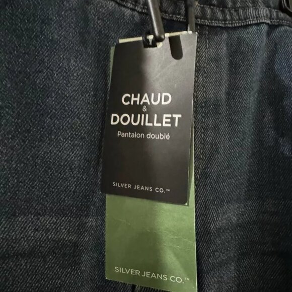 Silver Jeans Co. Youth Sz 12 Flannel Lined Nathan Skinny Fit Drawstring Waist - Picture 2 of 9